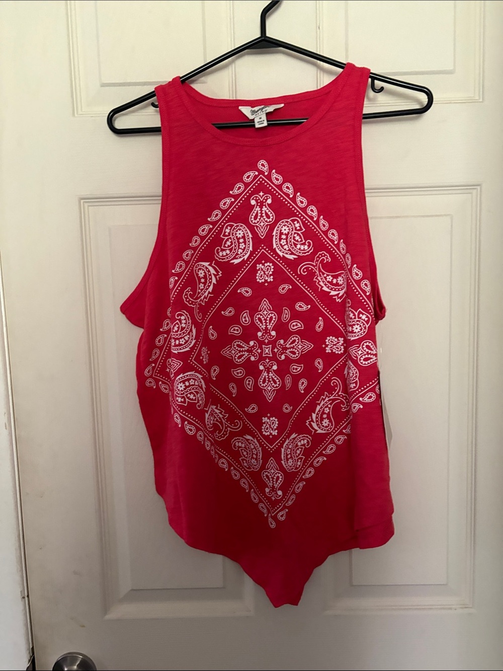 Wrangler Red Bandana-Print Scoop Tank